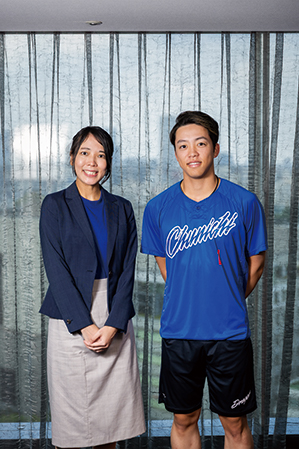 写真：岡林勇希選手と國澤由希子さん